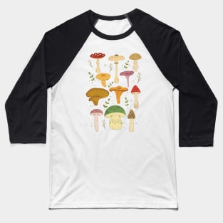 Mushroom print Baseball T-Shirt